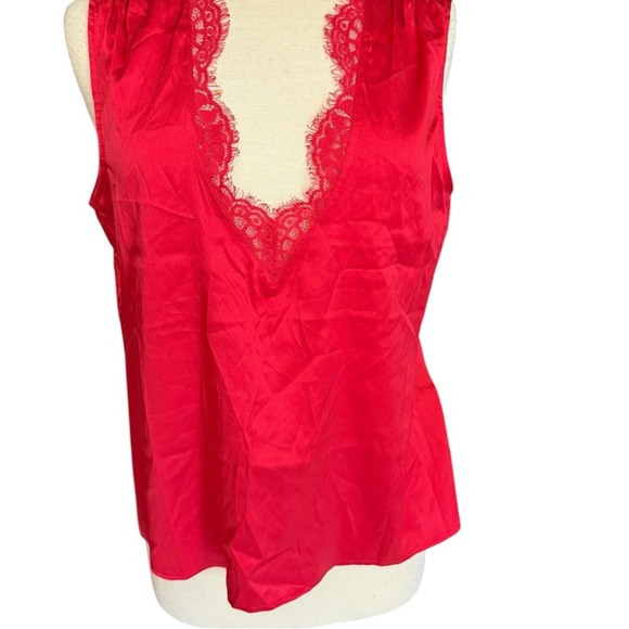 NWT GENERATION LOVE CALLIE LACE COMBO TANK SLEEVELESS RED SZ L - Picture 5 of 10